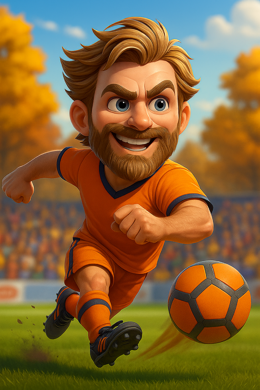 cartoon soccer player